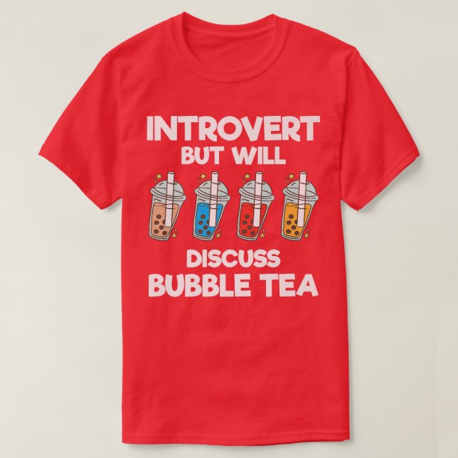 Invertera, men diskutera bubbeltea-bubblan t shirt (Design framsida)