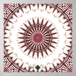 Invertera spektrumet Ljudvåg Mandala Poster