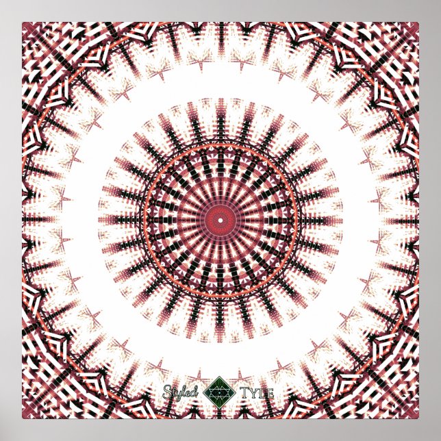 Invertera spektrumet Ljudvåg Mandala Poster (Framsidan)