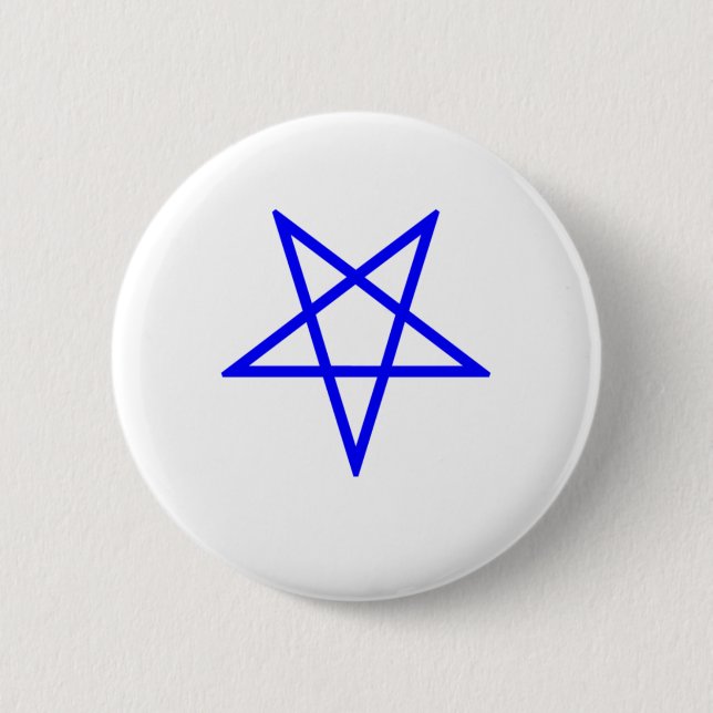 Inverterad blåttPentagram Knapp (Framsida)