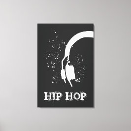 Inverterad effekt på hörlursgrafik i hip hop Abstr Canvastryck