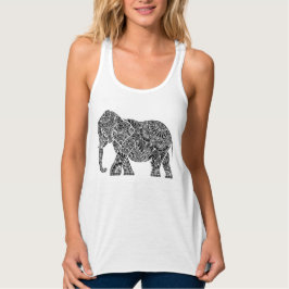 Inverterad elefant linne med racerback