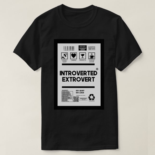 inverterad extrovert t shirt (Design framsida)