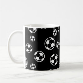 Inverterad fotboll/Fotboll Färg Boll Mönster Kaffemugg