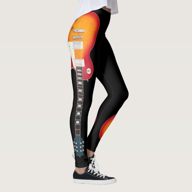 INVERTERAD IKONKISK SUNBURST ELECTRIC GUITAR LEGGINGS (Höger)