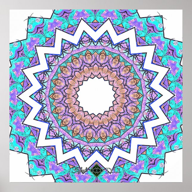 Inverterad Konflikterad Mandala Poster (Framsidan)