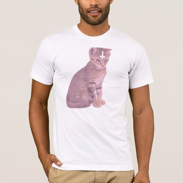 Inverterad Kor Kitten Bella Canvas Shirt T-shirt (Framsida)