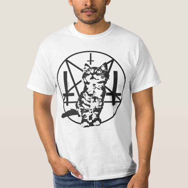 Inverterad kor- & Pentaclekattunge T-shirt (Framsida)