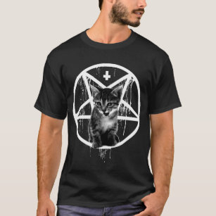Inverterad Kor & Pentagram Cat T-shirt