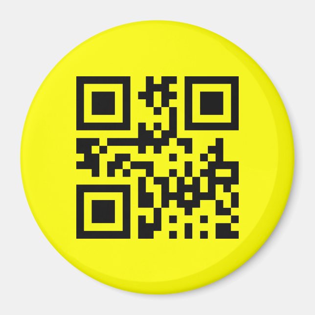 Inverterad ☻ Lycklig Ansikte - QR-kod Magnet (Framsidan)