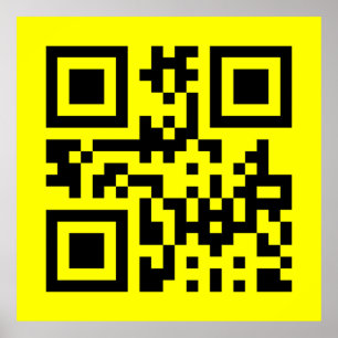 Inverterad ☻ Lycklig Ansikte - QR-kod Poster