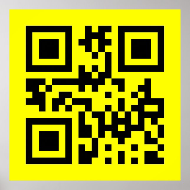 Inverterad ☻ Lycklig Ansikte - QR-kod Poster (Framsidan)