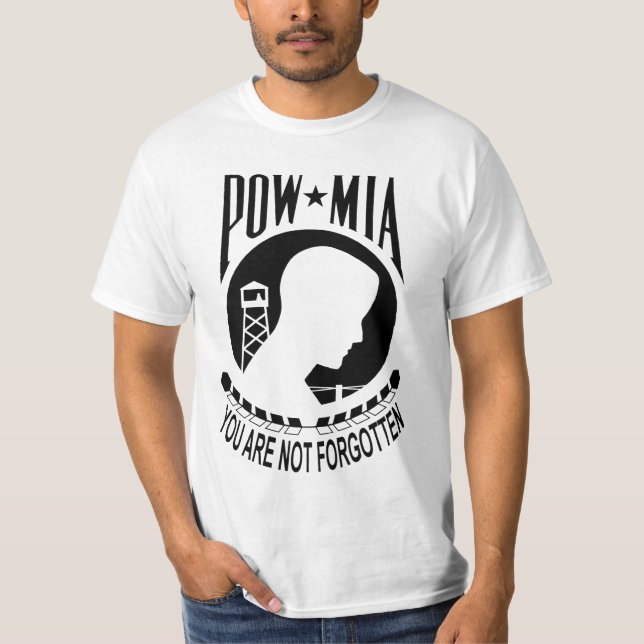 Inverterad manar för POW MIA T-tröja T Shirt (Framsida)
