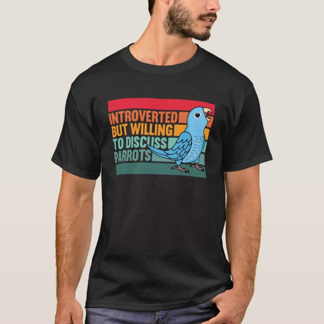 Inverterad, men Parrots Blue Parrotlet T Shirt (Framsida)