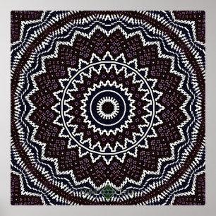 Inverterad Mosaik Mandala 2 Poster