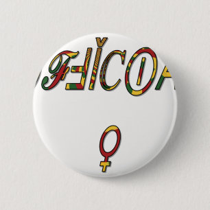 Inverterad "OFFICIELL", kvinnlig symbol Skriv ut Knapp