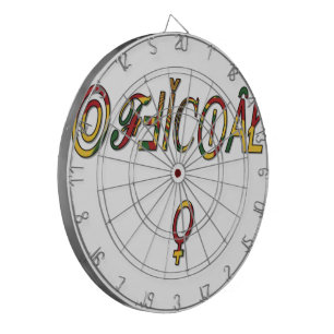 Inverterad "OFFICIELL", kvinnlig symbol Skriv ut Piltavla