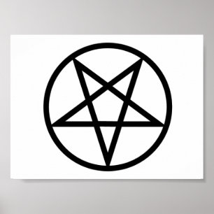 Inverterad Pentagram-poster Poster