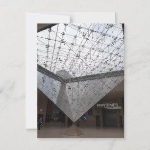 Inverterad pyramid vid Louvre Museum, Paris Vykort