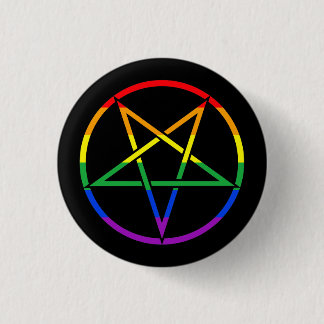 Inverterad regnbågepentagram knapp
