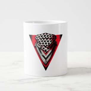 Inverterad röd triangel keffiyeh jumbo mugg