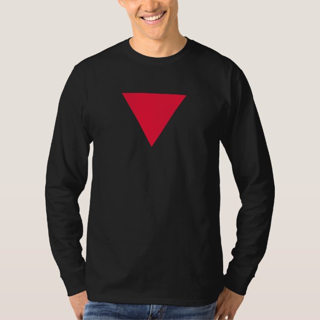 inverterad röd triangel t shirt (Framsida)