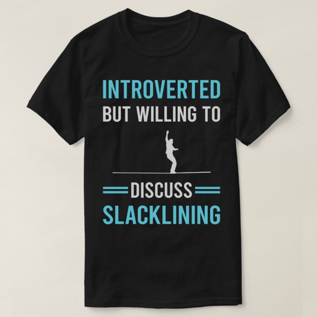 Inverterad slackling Slackline Slackliner T Shirt (Design framsida)