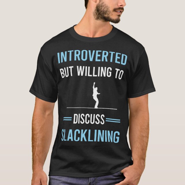 Inverterad slackling Slackline Slackliner T Shirt (Framsida)