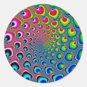 Inverterad Spiral Runt Klistermärke