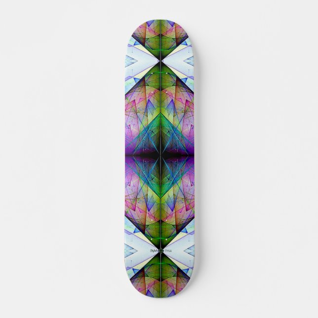 Inverterad trekantigt prisma mini skateboard bräda 18,5 cm (Framsida)