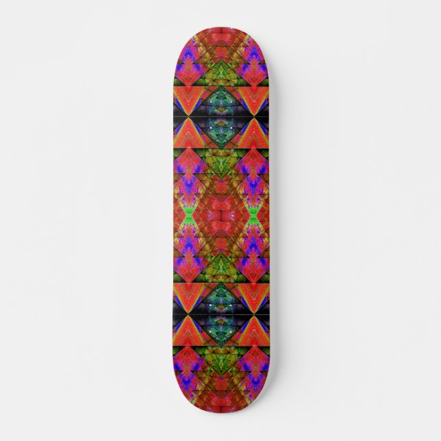 Inverterad triangulär prismakvilt 2 mini skateboard bräda 18,5 cm (Framsida)