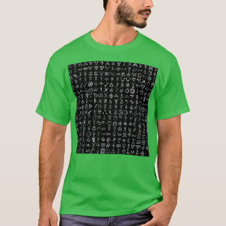 Inverterade alkemiska symboler inverterade t shirt