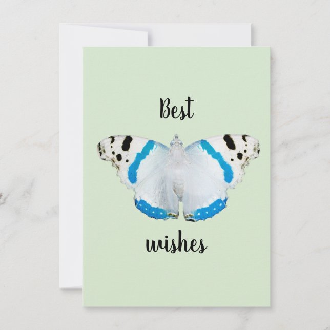 inverterat födelsedagskort för fjäril kort (Framsida)