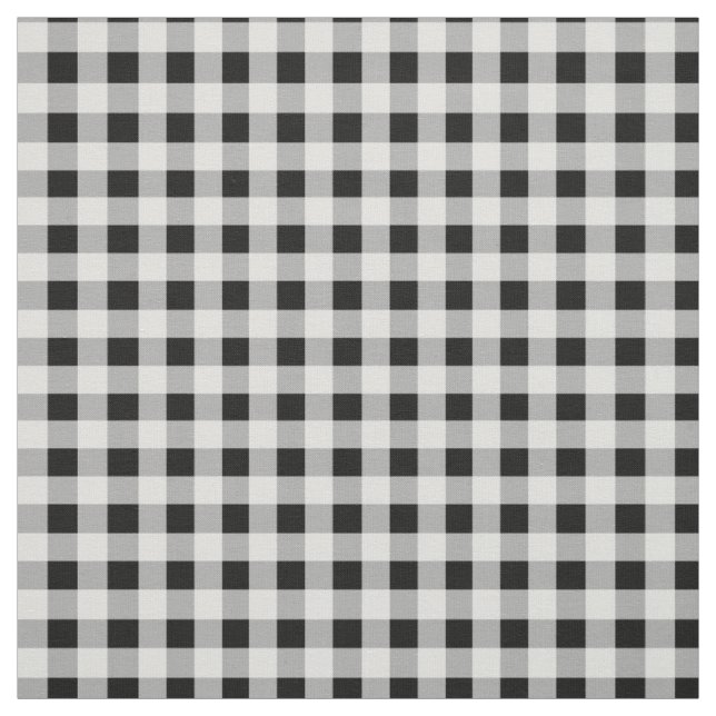Inververse Black White Gingham Check Tyg (Provkarta)