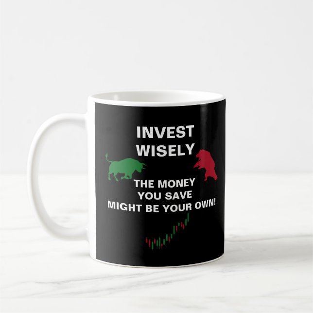 Invest Wisely, Lagrar Trader Kaffemugg (Vänster)