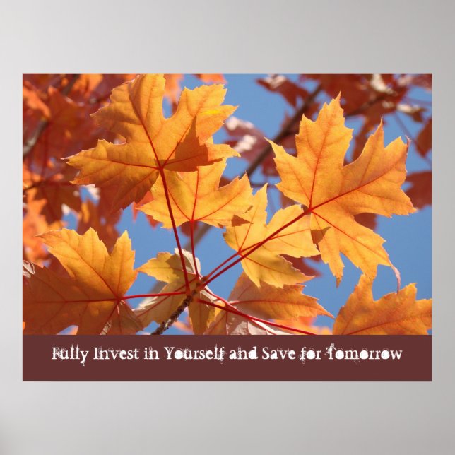 Investera helt i Yourself & Spara till Morgondagen Poster (Framsidan)