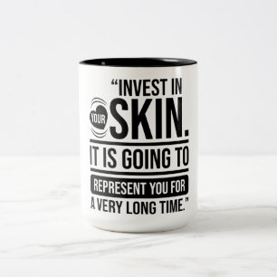Investera i din hudcitat Skincare Älskare Två-Tonad Mugg