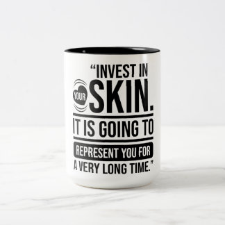 Investera i din hudcitat Skincare Älskare Två-Tonad Mugg