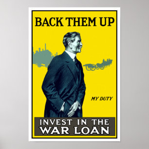 Investera i kriglånet - WWI Poster