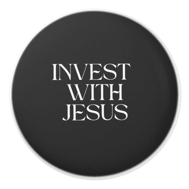 Investera med Jesus keramisk draghandtag Knopp (Framsidan)