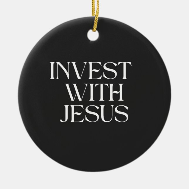 Investera med Jesus-ornament Julgransprydnad Keramik (Framsidan)