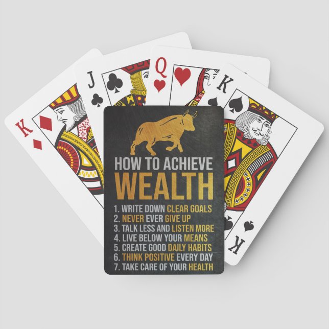 Investerare hur man uppnår rikedom casinokort (Baksidan)