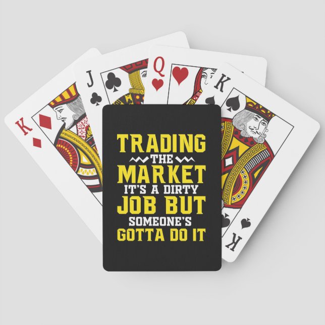 Investerare som handlar på marknaden casinokort (Baksidan)