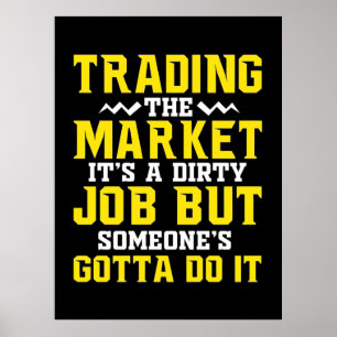 Investerare som handlar på marknaden poster