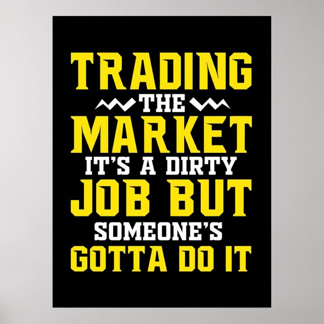 Investerare som handlar på marknaden poster (Framsidan)
