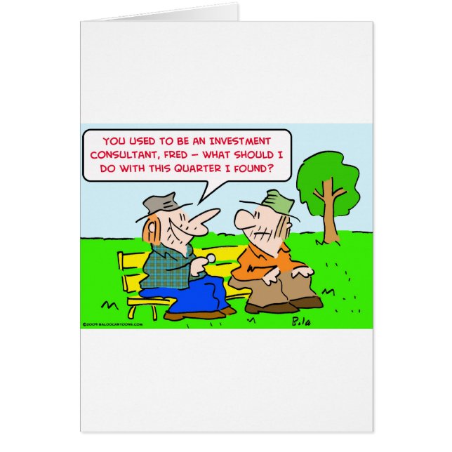 investeringkonsulenten inkvarterar hälsningskort (Framsidan)