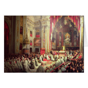 Investiture av kungen Alfonso XII Hälsningskort