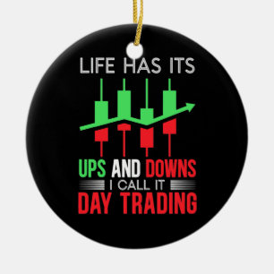 Investor jag kallar det Day Trading Julgransprydnad Keramik