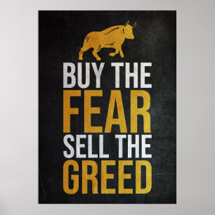 Investor Köp rädsla säljare Poster