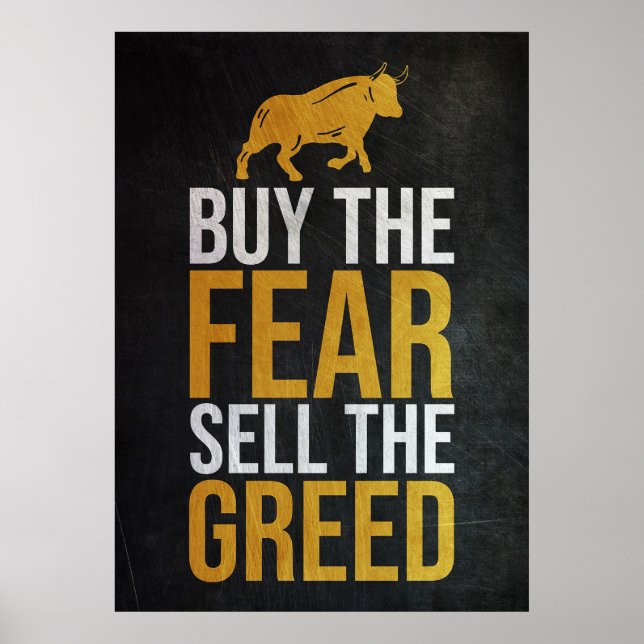 Investor Köp rädsla säljare Poster (Framsidan)